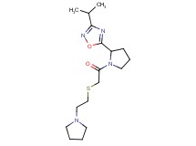 3-isopropyl-5-[1-({[2-(1-pyrrolidinyl)ethyl]thio}acetyl)-2-pyrrolidinyl]-1,2,4-oxadiazole