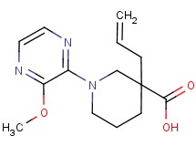 3-allyl-1-(3-methoxy-2-pyrazinyl)-3-piperidinecarboxylic acid