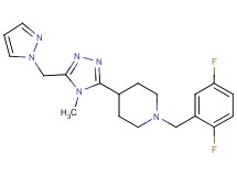 1-(2,5-difluorobenzyl)-4-[4-methyl-5-(1H-pyrazol-1-ylmethyl)-4H-1,2,4-triazol-3-yl]piperidine