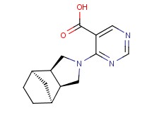 4-[(1R*,2R*,6S*,7S*)-4-azatricyclo[5.2.1.0~2,6~]dec-4-yl]pyrimidine-5-carboxylic acid