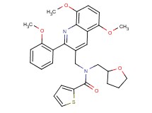N-{[5,8-dimethoxy-2-(2-methoxyphenyl)-3-quinolinyl]methyl}-N-(tetrahydro-2-furanylmethyl)-2-thiophenecarboxamide
