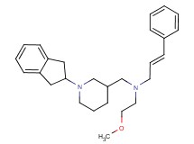 (2E)-N-{[1-(2,3-dihydro-1H-inden-2-yl)-3-piperidinyl]methyl}-N-(2-methoxyethyl)-3-phenyl-2-propen-1-amine