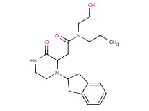 2-[1-(2,3-dihydro-1H-inden-2-yl)-3-oxo-2-piperazinyl]-N-(2-hydroxyethyl)-N-propylacetamide