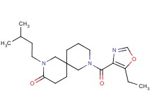 8-[(5-ethyl-1,3-oxazol-4-yl)carbonyl]-2-(3-methylbutyl)-2,8-diazaspiro[5.5]undecan-3-one