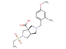 (3aS*,6aS*)-2-(ethylsulfonyl)-5-(4-methoxy-2-methylbenzyl)hexahydropyrrolo[3,4-c]pyrrole-3a(1H)-carboxylic acid