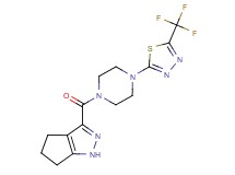 3-({4-[5-(trifluoromethyl)-1,3,4-thiadiazol-2-yl]piperazin-1-yl}carbonyl)-1,4,5,6-tetrahydrocyclopenta[c]pyrazole