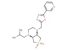 (4aR*,7aS*)-1-isobutyl-4-[(5-pyridin-3-yl-1,3,4-oxadiazol-2-yl)methyl]octahydrothieno[3,4-b]pyrazine 6,6-dioxide