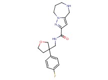 N-{[3-(4-fluorophenyl)tetrahydrofuran-3-yl]methyl}-5,6,7,8-tetrahydro-4H-pyrazolo[1,5-a][1,4]diazepine-2-carboxamide