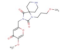 3-[(5-methoxy-4-oxo-4H-pyran-2-yl)methyl]-1-(3-methoxypropyl)-1,3,8-triazaspiro[4.5]decane-2,4-dione hydrochloride