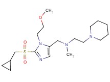 N-{[2-[(cyclopropylmethyl)sulfonyl]-1-(2-methoxyethyl)-1H-imidazol-5-yl]methyl}-N-methyl-2-(1-piperidinyl)ethanamine