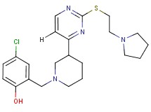 4-chloro-2-{[3-(2-{[2-(1-pyrrolidinyl)ethyl]thio}-4-pyrimidinyl)-1-piperidinyl]methyl}phenol