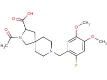 2-acetyl-8-(2-fluoro-4,5-dimethoxybenzyl)-2,8-diazaspiro[4.5]decane-3-carboxylic acid