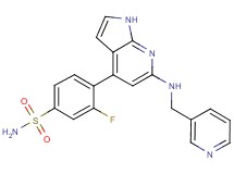 3-fluoro-4-{6-[(pyridin-3-ylmethyl)amino]-1H-pyrrolo[2,3-b]pyridin-4-yl}benzenesulfonamide