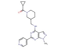 N-{[1-(cyclopropylcarbonyl)-3-piperidinyl]methyl}-1-methyl-6-(4-pyridinyl)-1H-pyrazolo[3,4-d]pyrimidin-4-amine