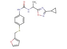 N-[1-(3-cyclopropyl-1,2,4-oxadiazol-5-yl)ethyl]-N'-{4-[(2-furylmethyl)thio]phenyl}urea