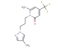 6-methyl-1-[3-(4-methyl-1H-pyrazol-1-yl)propyl]-4-(trifluoromethyl)pyridin-2(1H)-one
