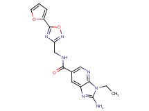 2-amino-3-ethyl-N-{[5-(2-furyl)-1,2,4-oxadiazol-3-yl]methyl}-3H-imidazo[4,5-b]pyridine-6-carboxamide