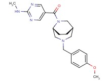 5-{[(1S*,5R*)-3-(4-methoxybenzyl)-3,6-diazabicyclo[3.2.2]non-6-yl]carbonyl}-N-methylpyrimidin-2-amine