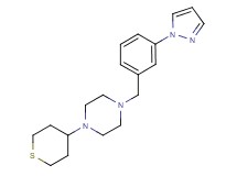 1-[3-(1H-pyrazol-1-yl)benzyl]-4-(tetrahydro-2H-thiopyran-4-yl)piperazine