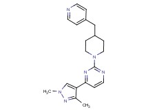 4-(1,3-dimethyl-1H-pyrazol-4-yl)-2-[4-(4-pyridinylmethyl)-1-piperidinyl]pyrimidine