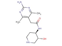 2-(2-amino-4,6-dimethyl-5-pyrimidinyl)-N-[rel-(3R,4R)-3-hydroxy-4-piperidinyl]acetamide dihydrochloride