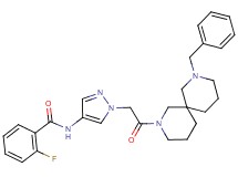 N-{1-[2-(8-benzyl-2,8-diazaspiro[5.5]undec-2-yl)-2-oxoethyl]-1H-pyrazol-4-yl}-2-fluorobenzamide