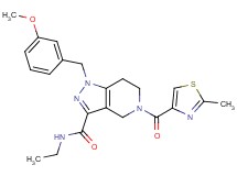 N-ethyl-1-(3-methoxybenzyl)-5-[(2-methyl-1,3-thiazol-4-yl)carbonyl]-4,5,6,7-tetrahydro-1H-pyrazolo[4,3-c]pyridine-3-carboxamide