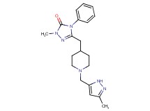 2-methyl-5-({1-[(3-methyl-1H-pyrazol-5-yl)methyl]piperidin-4-yl}methyl)-4-phenyl-2,4-dihydro-3H-1,2,4-triazol-3-one