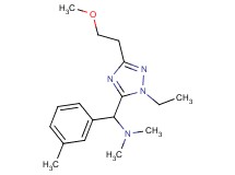 1-[1-ethyl-3-(2-methoxyethyl)-1H-1,2,4-triazol-5-yl]-N,N-dimethyl-1-(3-methylphenyl)methanamine