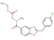 ethyl N-{[2-(4-chlorobenzyl)-1,3-benzoxazol-5-yl]carbonyl}-N-methylglycinate