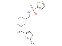 N-({1-[(2-methyl-1,3-thiazol-4-yl)carbonyl]-3-piperidinyl}methyl)-2-thiophenesulfonamide
