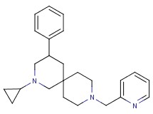 2-cyclopropyl-4-phenyl-9-(2-pyridinylmethyl)-2,9-diazaspiro[5.5]undecane