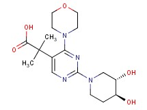 2-{2-[(3S*,4S*)-3,4-dihydroxypiperidin-1-yl]-4-morpholin-4-ylpyrimidin-5-yl}-2-methylpropanoic acid