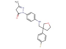 2-[4-({[3-(4-fluorophenyl)tetrahydro-3-furanyl]methyl}amino)phenyl]-5-methyl-2,4-dihydro-3H-pyrazol-3-one