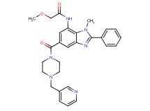 2-methoxy-N-(1-methyl-2-phenyl-5-{[4-(3-pyridinylmethyl)-1-piperazinyl]carbonyl}-1H-benzimidazol-7-yl)acetamide