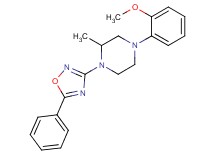 4-(2-methoxyphenyl)-2-methyl-1-(5-phenyl-1,2,4-oxadiazol-3-yl)piperazine