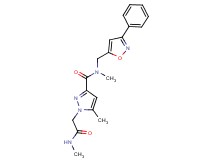 N,5-dimethyl-1-[2-(methylamino)-2-oxoethyl]-N-[(3-phenyl-5-isoxazolyl)methyl]-1H-pyrazole-3-carboxamide