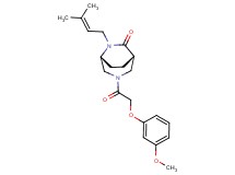 (1S*,5R*)-3-[(3-methoxyphenoxy)acetyl]-6-(3-methyl-2-buten-1-yl)-3,6-diazabicyclo[3.2.2]nonan-7-one