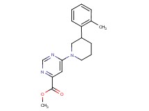 methyl 6-[3-(2-methylphenyl)-1-piperidinyl]-4-pyrimidinecarboxylate