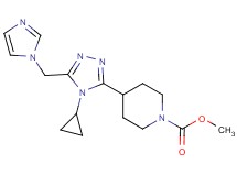 methyl 4-[4-cyclopropyl-5-(1H-imidazol-1-ylmethyl)-4H-1,2,4-triazol-3-yl]piperidine-1-carboxylate