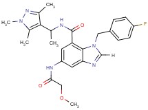 1-(4-fluorobenzyl)-5-[(methoxyacetyl)amino]-N-[1-(1,3,5-trimethyl-1H-pyrazol-4-yl)ethyl]-1H-benzimidazole-7-carboxamide