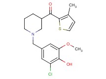 [1-(3-chloro-4-hydroxy-5-methoxybenzyl)-3-piperidinyl](3-methyl-2-thienyl)methanone