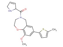 4-(2,5-dihydro-1H-pyrrol-2-ylcarbonyl)-9-methoxy-7-(5-methyl-2-thienyl)-2,3,4,5-tetrahydro-1,4-benzoxazepine hydrochloride