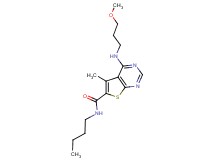 N-butyl-4-[(3-methoxypropyl)amino]-5-methylthieno[2,3-d]pyrimidine-6-carboxamide
