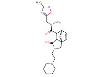 (3aR*,6S*)-N-methyl-N-[(3-methyl-1,2,4-oxadiazol-5-yl)methyl]-1-oxo-2-(2-piperidin-1-ylethyl)-1,2,3,6,7,7a-hexahydro-3a,6-epoxyisoindole-7-carboxamide