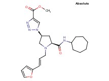 methyl 1-{(3S,5S)-5-[(cycloheptylamino)carbonyl]-1-[(2E)-3-(2-furyl)-2-propen-1-yl]-3-pyrrolidinyl}-1H-1,2,3-triazole-4-carboxylate
