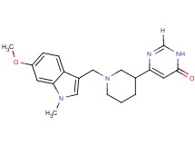 6-{1-[(6-methoxy-1-methyl-1H-indol-3-yl)methyl]piperidin-3-yl}pyrimidin-4(3H)-one
