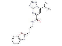 N-[3-(1,3-benzoxazol-2-yl)propyl]-7-isopropyl[1,2,4]triazolo[1,5-a]pyrimidine-5-carboxamide
