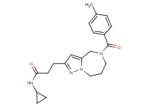 N-cyclopropyl-3-[5-(4-methylbenzoyl)-5,6,7,8-tetrahydro-4H-pyrazolo[1,5-a][1,4]diazepin-2-yl]propanamide