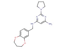 N-(3,4-dihydro-2H-1,5-benzodioxepin-7-ylmethyl)-2-pyrrolidin-1-ylpyrimidine-4,6-diamine